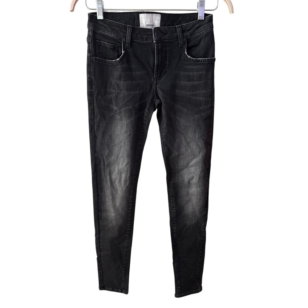NWT One Teaspoon Sz 26 Low Waist Freebirds II Black Denim Casual Skinny Jeans